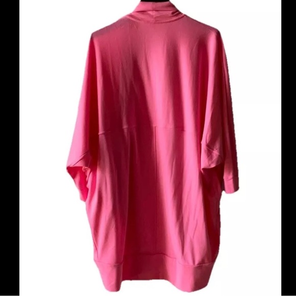 Crown & Ivy Bright Pink 3/4 sleeves Knit jacket Size Large - Picture 2 of 7